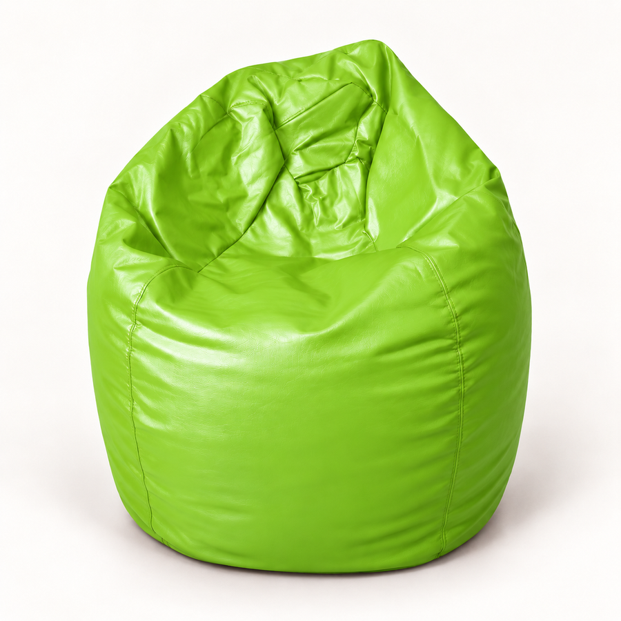Puf pera XL de ecocuero Verde claro Crisaldo