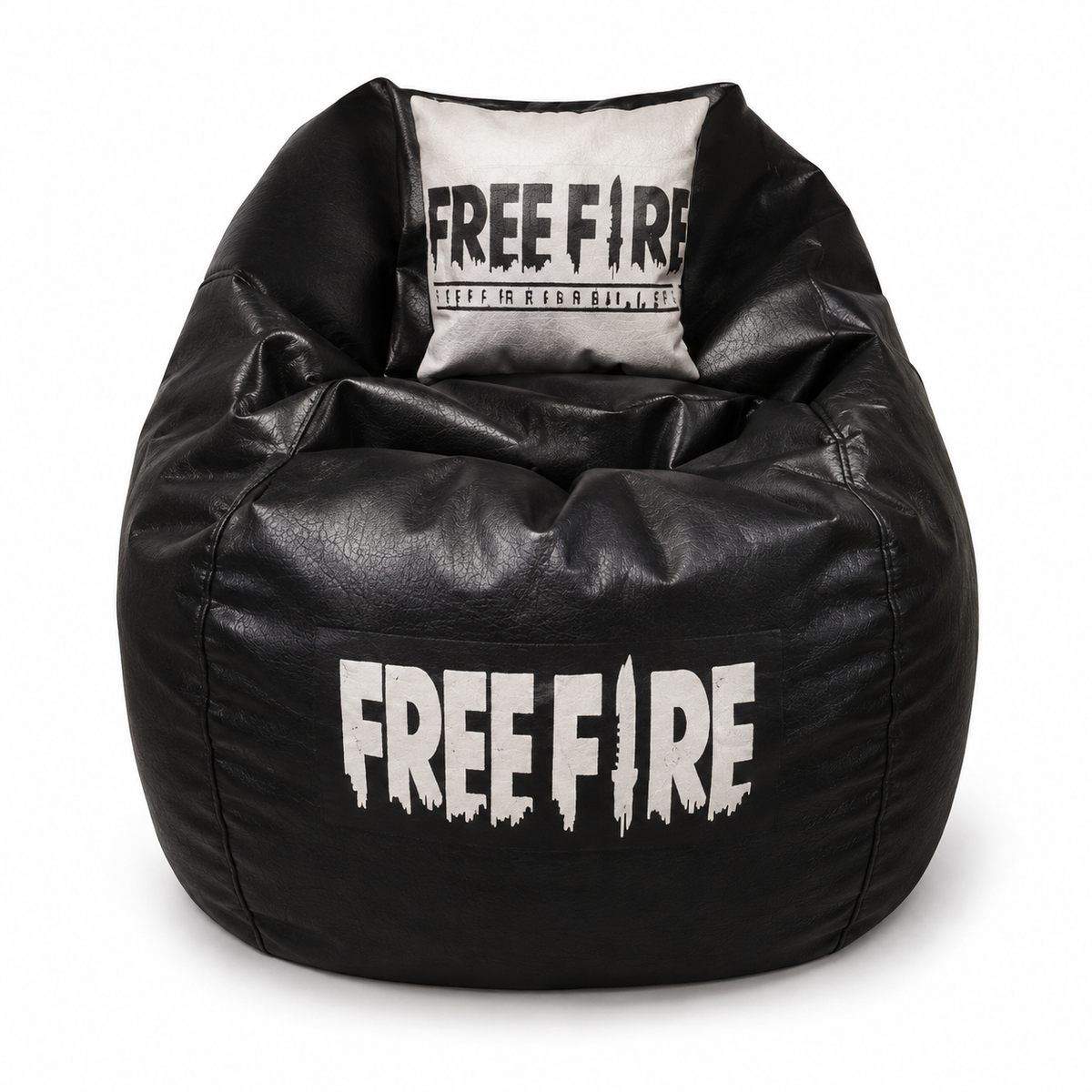 Puf XL temático Free Fire con cojín estampado