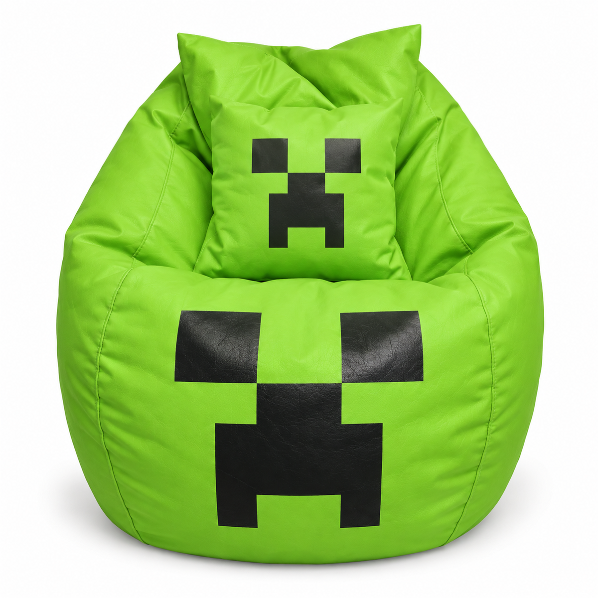 Puf XL temático Minecraft con cojín estampado