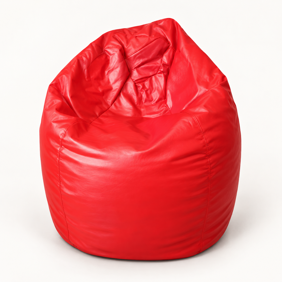 Puf pera XL de ecocuero rojo Crisaldo